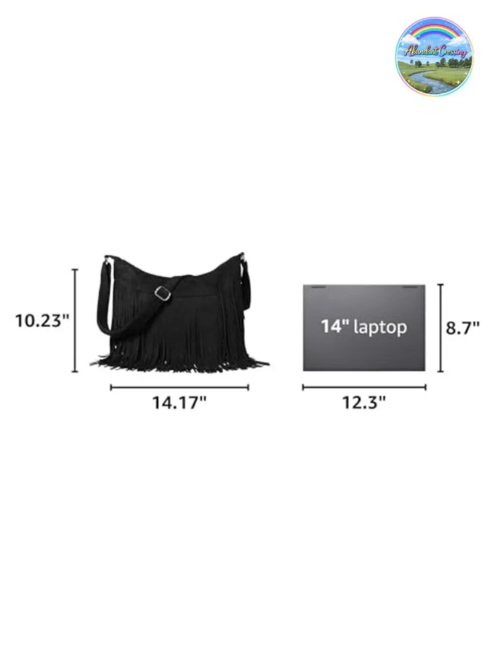 Women Fringe Hobo Bag Vegan Suede Tassel Hippie Crossbody Purse